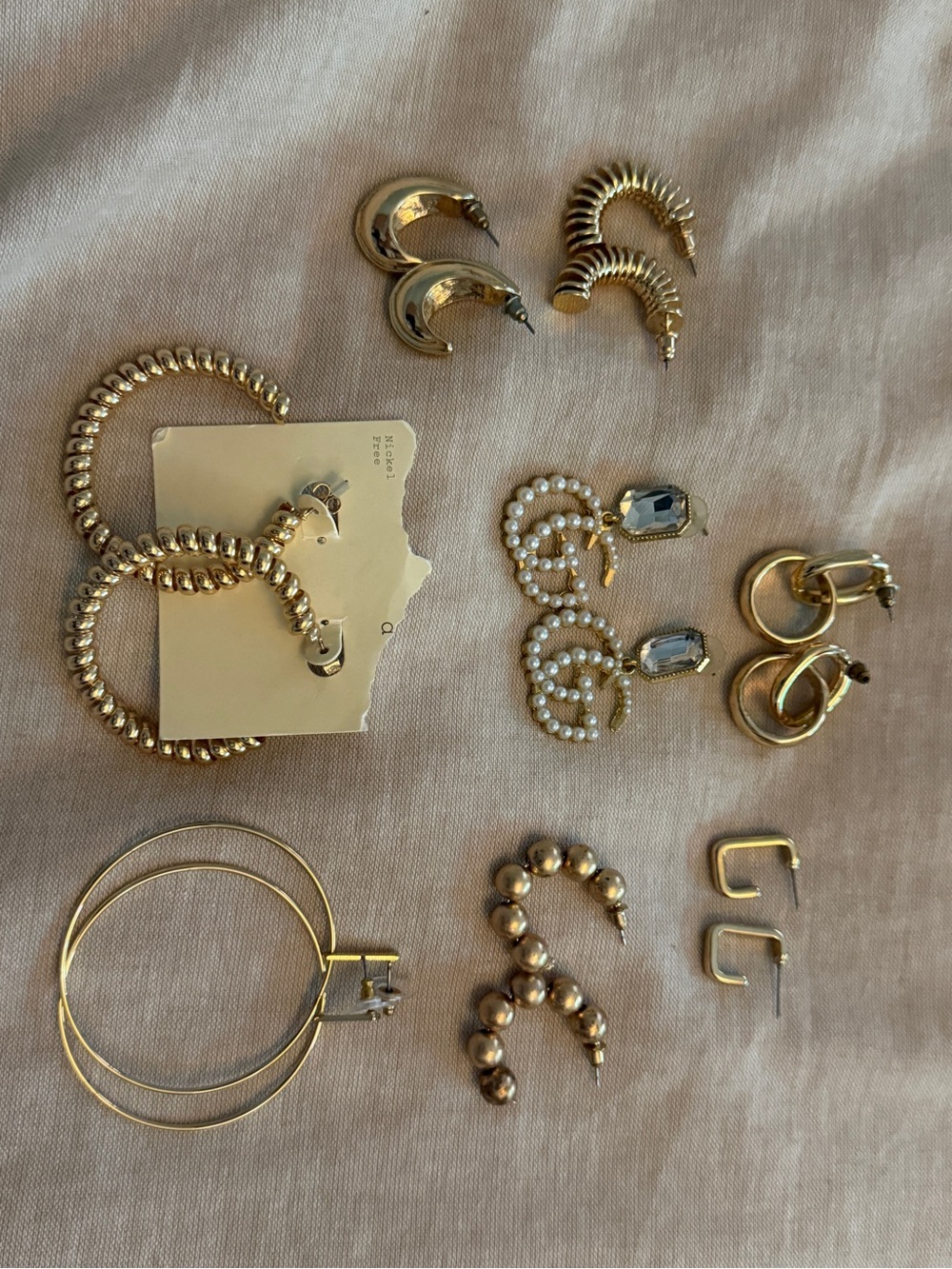 Gold Multi-Style Women’s Fashion Earring Bundle